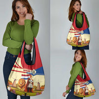 Netherlands Lion and Knight Grocery Bag Tulips and Windmills