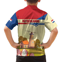 Netherlands Lion and Knight Hawaiian Shirt Tulips and Windmills