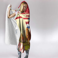 Netherlands Lion and Knight Hooded Blanket Tulips and Windmills