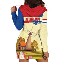 Netherlands Lion and Knight Hoodie Dress Tulips and Windmills