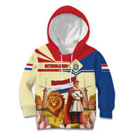 Netherlands Lion and Knight Kid Hoodie Tulips and Windmills