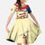 Netherlands Lion and Knight Kid Short Sleeve Dress Tulips and Windmills