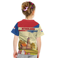 Netherlands Lion and Knight Kid T Shirt Tulips and Windmills