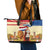 Netherlands Lion and Knight Leather Tote Bag Tulips and Windmills