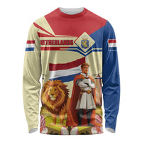 Netherlands Lion and Knight Long Sleeve Shirt Tulips and Windmills