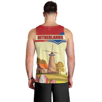 Netherlands Lion and Knight Men Tank Top Tulips and Windmills