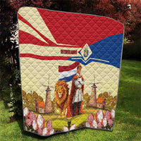 Netherlands Lion and Knight Quilt Tulips and Windmills