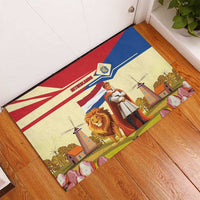 Netherlands Lion and Knight Rubber Doormat Tulips and Windmills