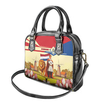 Netherlands Lion and Knight Shoulder Handbag Tulips and Windmills