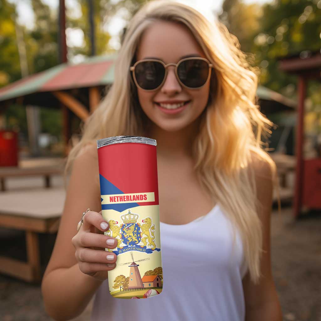 Netherlands Lion and Knight Skinny Tumbler Tulips and Windmills