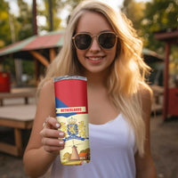 Netherlands Lion and Knight Skinny Tumbler Tulips and Windmills