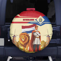 Netherlands Lion and Knight Spare Tire Cover Tulips and Windmills