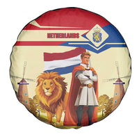 Netherlands Lion and Knight Spare Tire Cover Tulips and Windmills