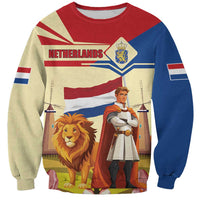 Netherlands Lion and Knight Sweatshirt Tulips and Windmills