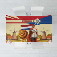 Netherlands Lion and Knight Tablecloth Tulips and Windmills