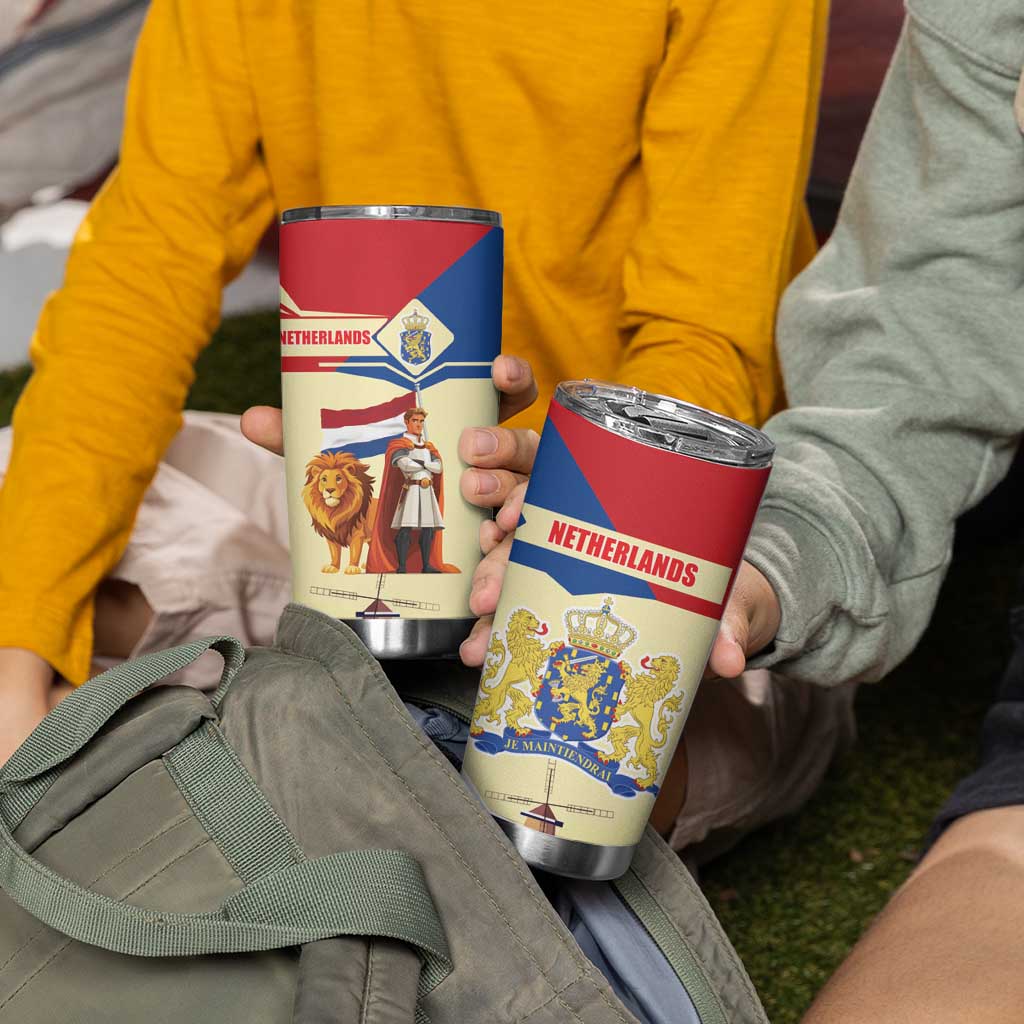 Netherlands Lion and Knight Tumbler Cup Tulips and Windmills