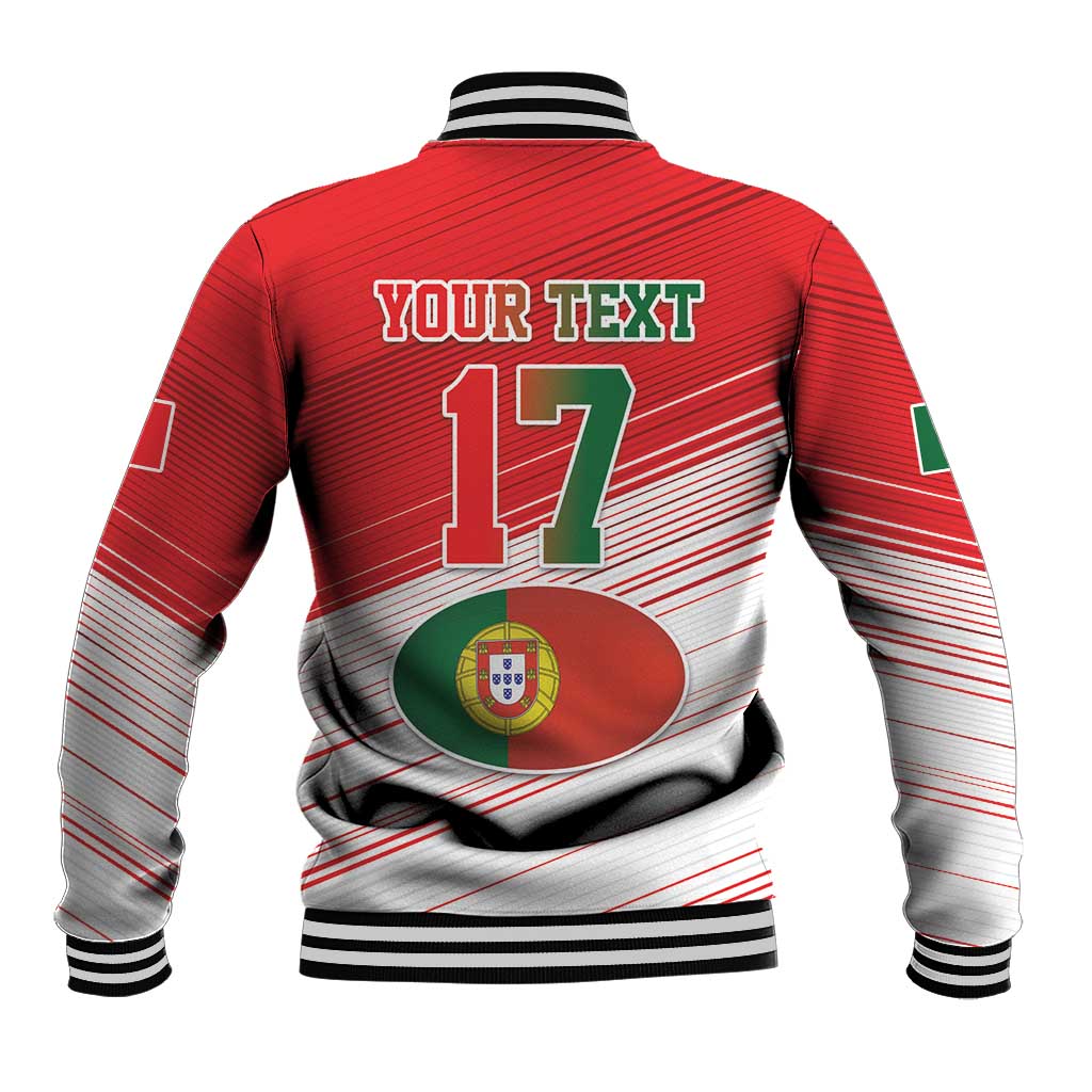 Custom Portugal Rugby Go Champions Baseball Jacket Wolf Mascot Style