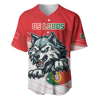 Custom Portugal Rugby Go Champions Baseball Jersey Wolf Mascot Style