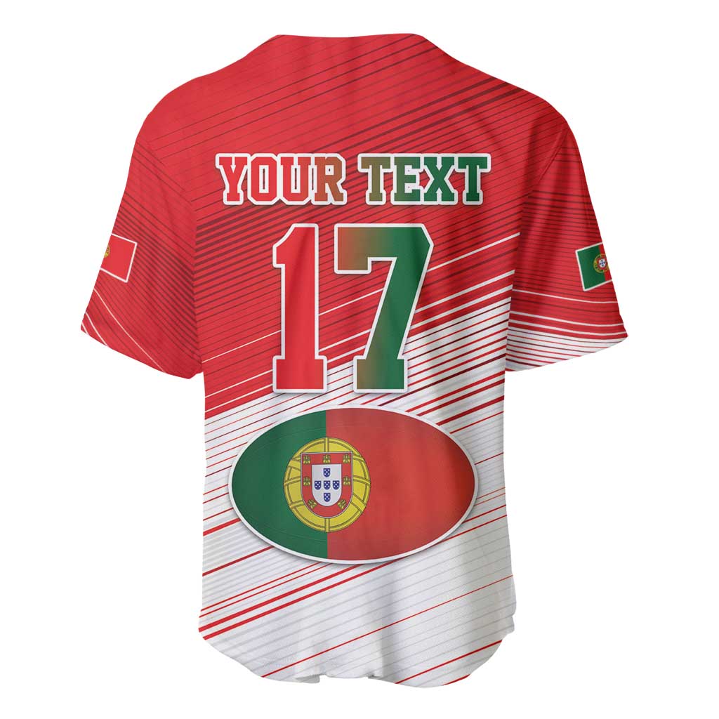 Custom Portugal Rugby Go Champions Baseball Jersey Wolf Mascot Style
