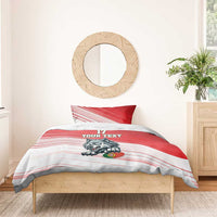 Custom Portugal Rugby Go Champions Bedding Set Wolf Mascot Style