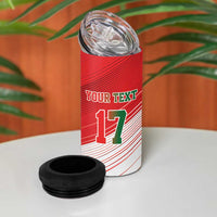 Custom Portugal Rugby Go Champions 4 in 1 Can Cooler Tumbler Wolf Mascot Style