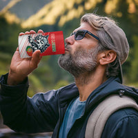 Custom Portugal Rugby Go Champions 4 in 1 Can Cooler Tumbler Wolf Mascot Style