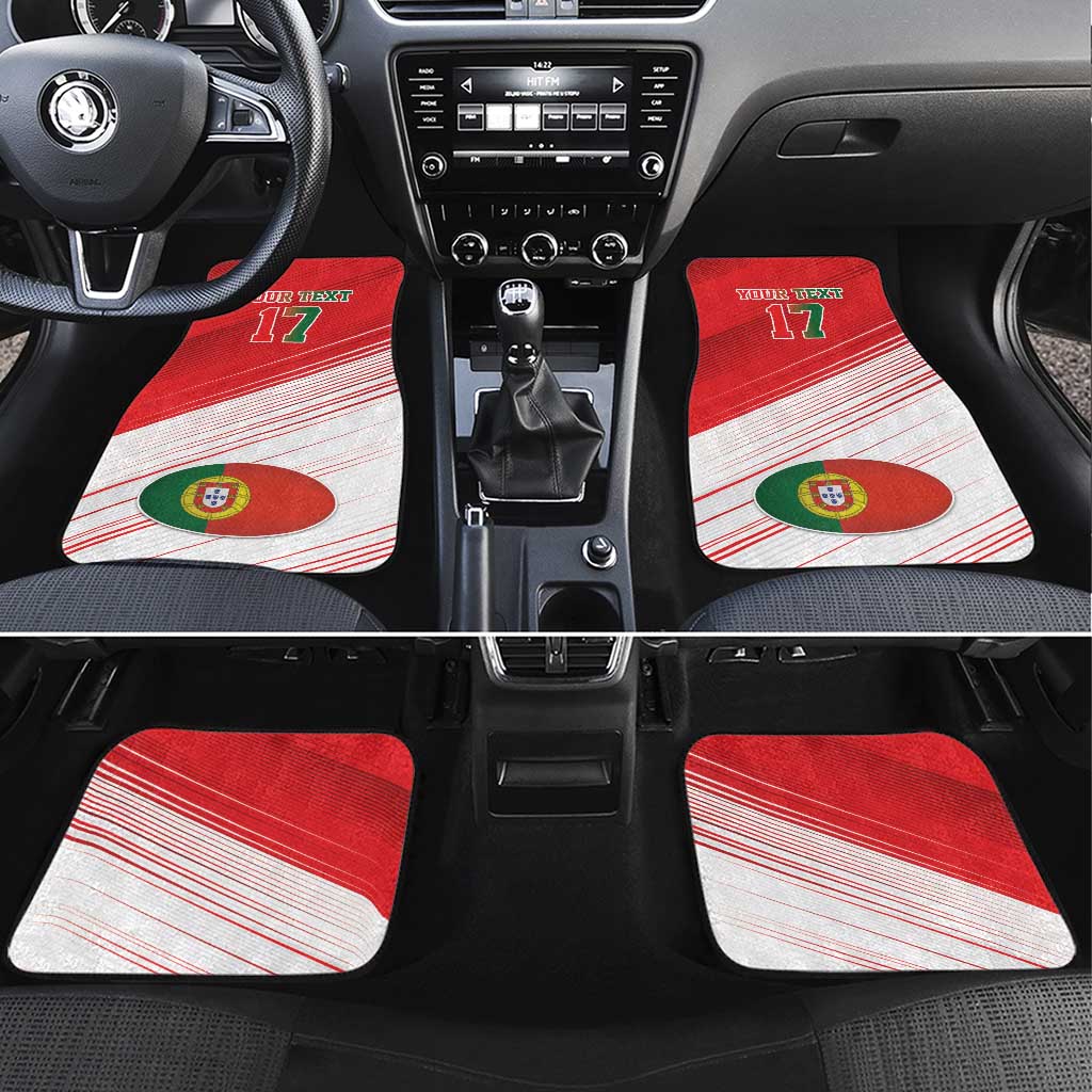 Custom Portugal Rugby Go Champions Car Mats Wolf Mascot Style