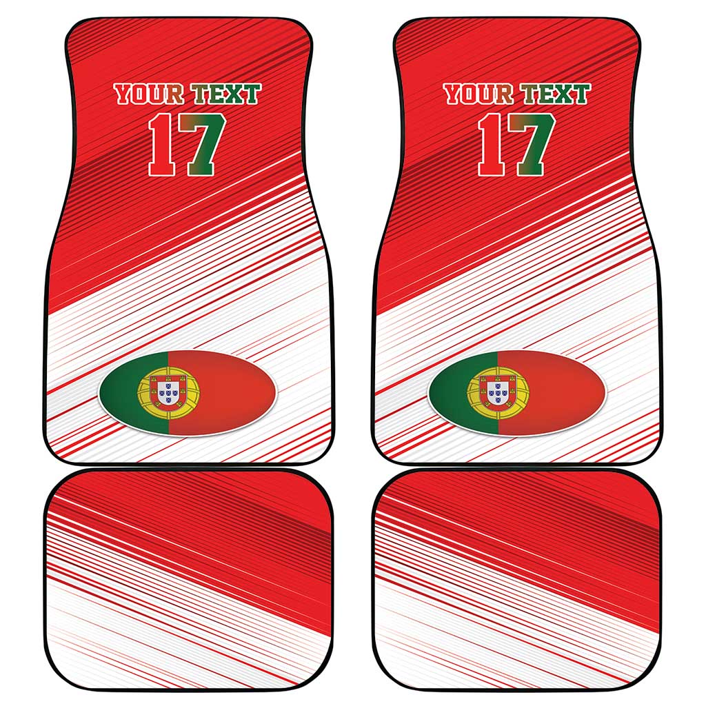 Custom Portugal Rugby Go Champions Car Mats Wolf Mascot Style