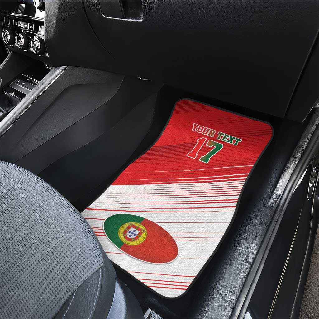 Custom Portugal Rugby Go Champions Car Mats Wolf Mascot Style