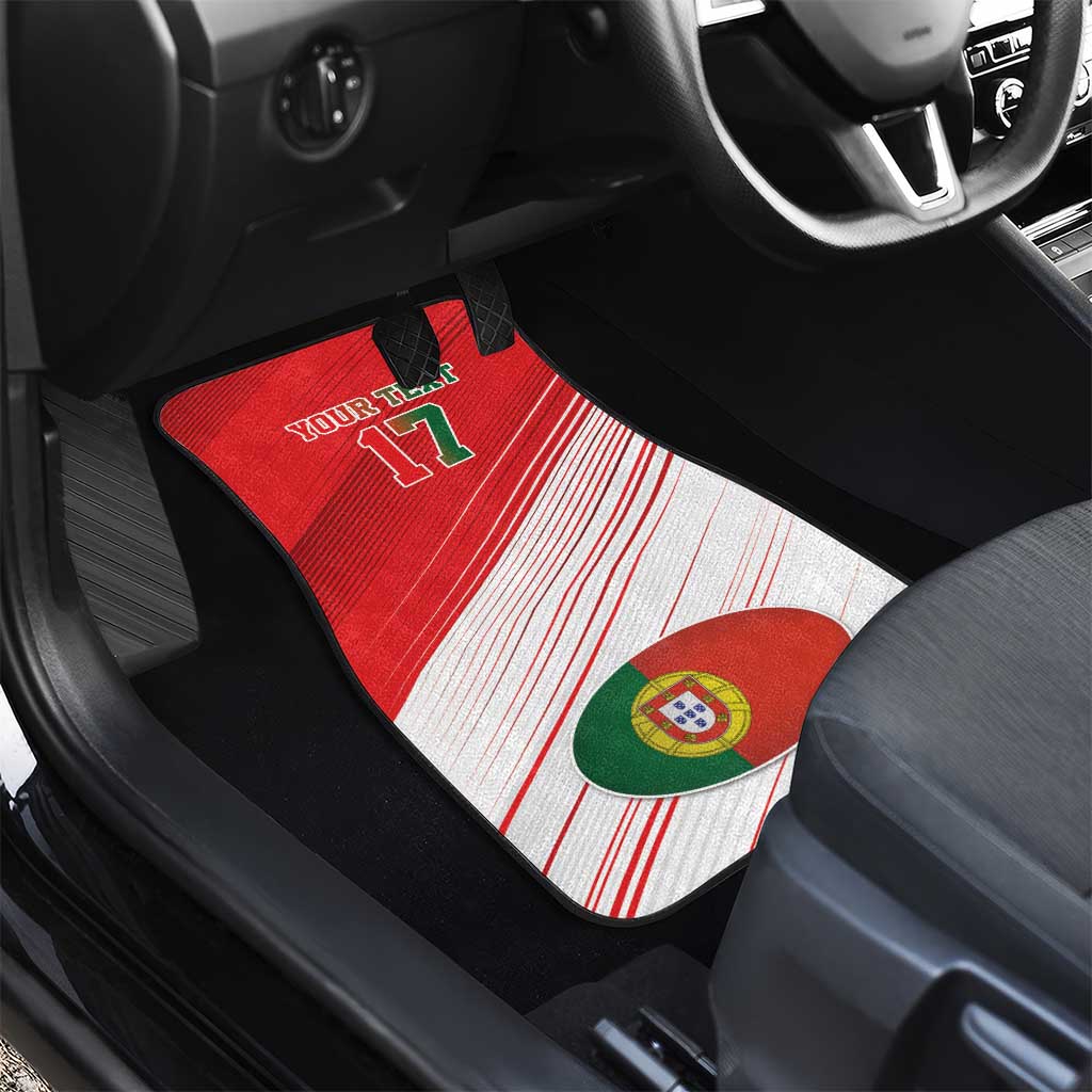 Custom Portugal Rugby Go Champions Car Mats Wolf Mascot Style