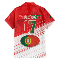 Custom Portugal Rugby Go Champions Family Matching Summer Maxi Dress and Hawaiian Shirt Wolf Mascot Style