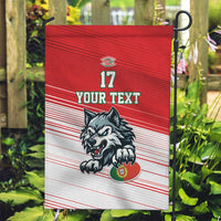 Custom Portugal Rugby Go Champions Garden Flag Wolf Mascot Style