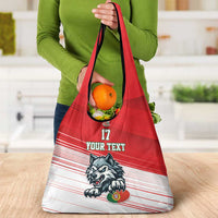 Custom Portugal Rugby Go Champions Grocery Bag Wolf Mascot Style