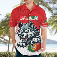 Custom Portugal Rugby Go Champions Hawaiian Shirt Wolf Mascot Style