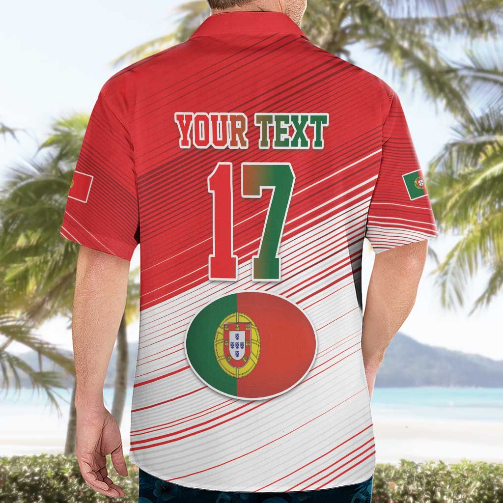 Custom Portugal Rugby Go Champions Hawaiian Shirt Wolf Mascot Style
