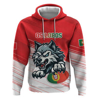 Custom Portugal Rugby Go Champions Hoodie Wolf Mascot Style