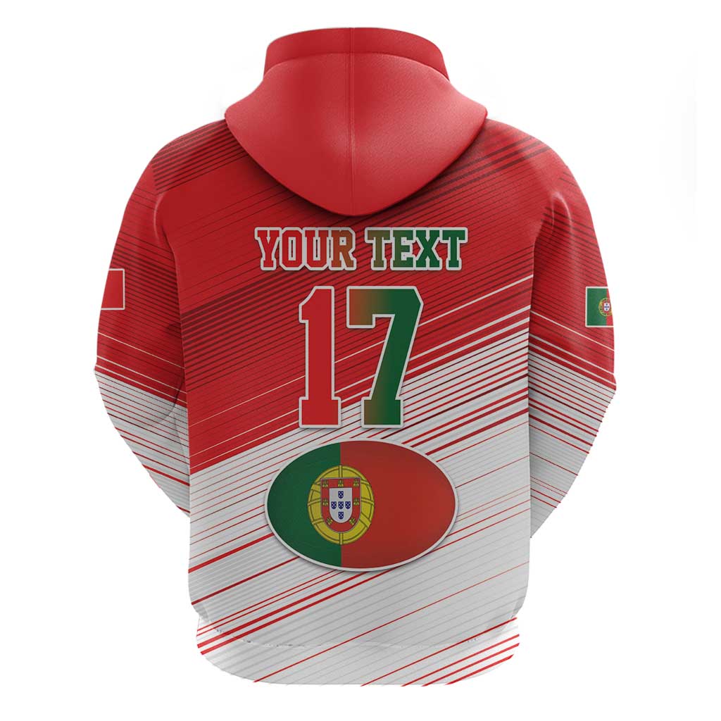 Custom Portugal Rugby Go Champions Hoodie Wolf Mascot Style