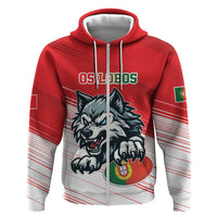 Custom Portugal Rugby Go Champions Hoodie Wolf Mascot Style