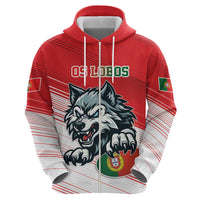 Custom Portugal Rugby Go Champions Hoodie Wolf Mascot Style
