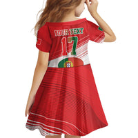 Custom Portugal Rugby Go Champions Kid Short Sleeve Dress Wolf Mascot Style
