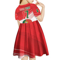 Custom Portugal Rugby Go Champions Kid Short Sleeve Dress Wolf Mascot Style