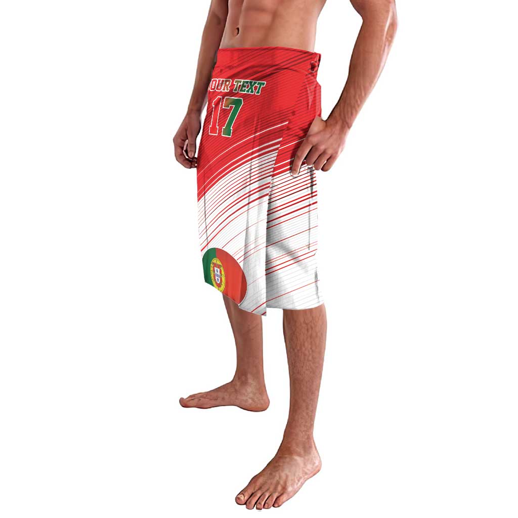 Custom Portugal Rugby Go Champions Lavalava Wolf Mascot Style