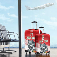 Custom Portugal Rugby Go Champions Luggage Cover Wolf Mascot Style