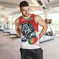 Custom Portugal Rugby Go Champions Men Tank Top Wolf Mascot Style