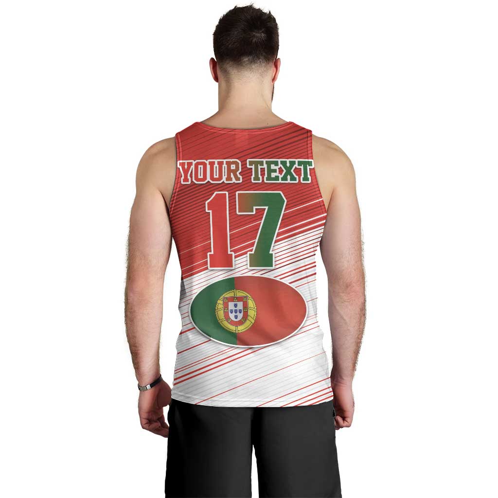 Custom Portugal Rugby Go Champions Men Tank Top Wolf Mascot Style