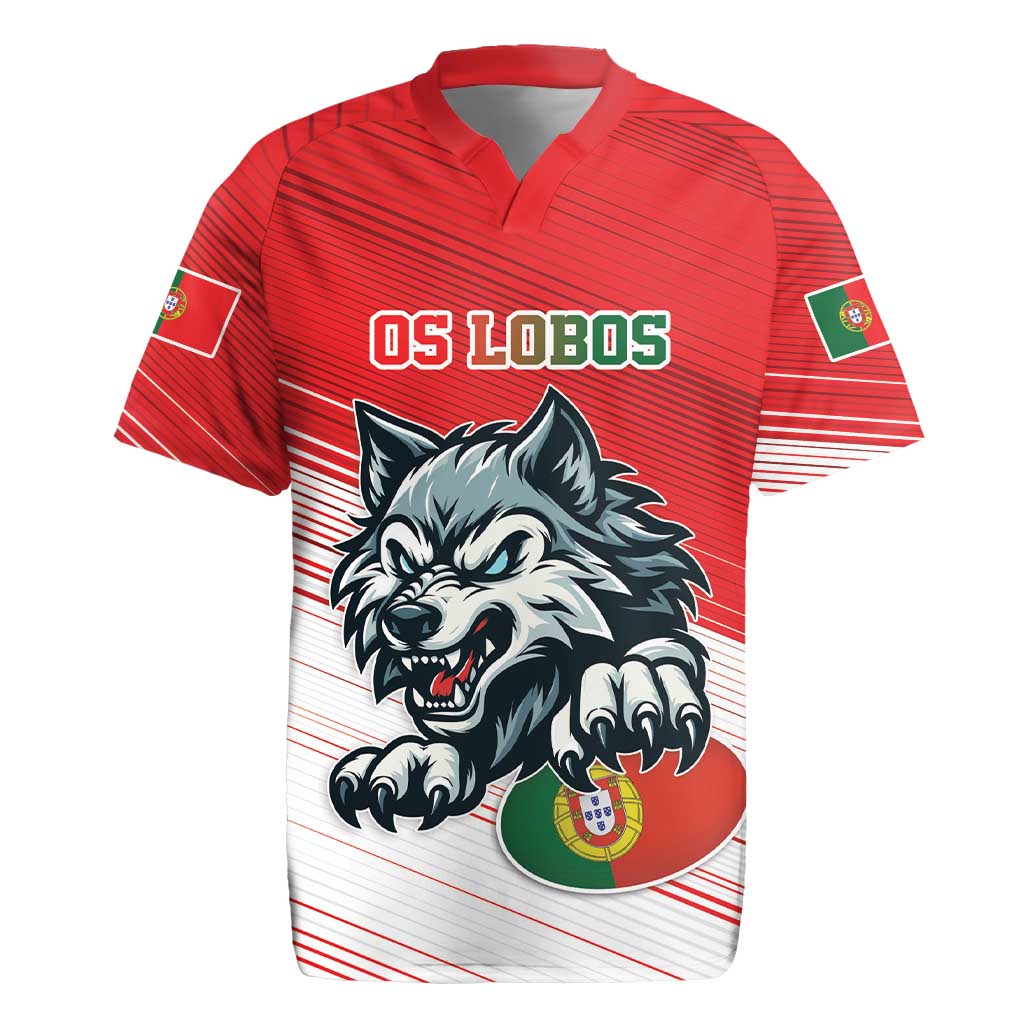 Custom Portugal Rugby Go Champions Rugby Jersey Wolf Mascot Style