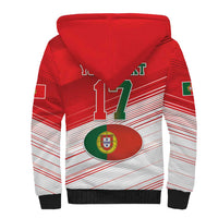 Custom Portugal Rugby Go Champions Sherpa Hoodie Wolf Mascot Style