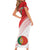 Custom Portugal Rugby Go Champions Short Sleeve Bodycon Dress Wolf Mascot Style