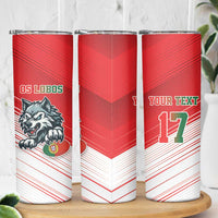 Custom Portugal Rugby Go Champions Skinny Tumbler Wolf Mascot Style