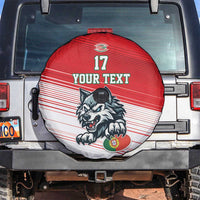 Custom Portugal Rugby Go Champions Spare Tire Cover Wolf Mascot Style